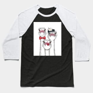 Ostrich Family Baseball T-Shirt